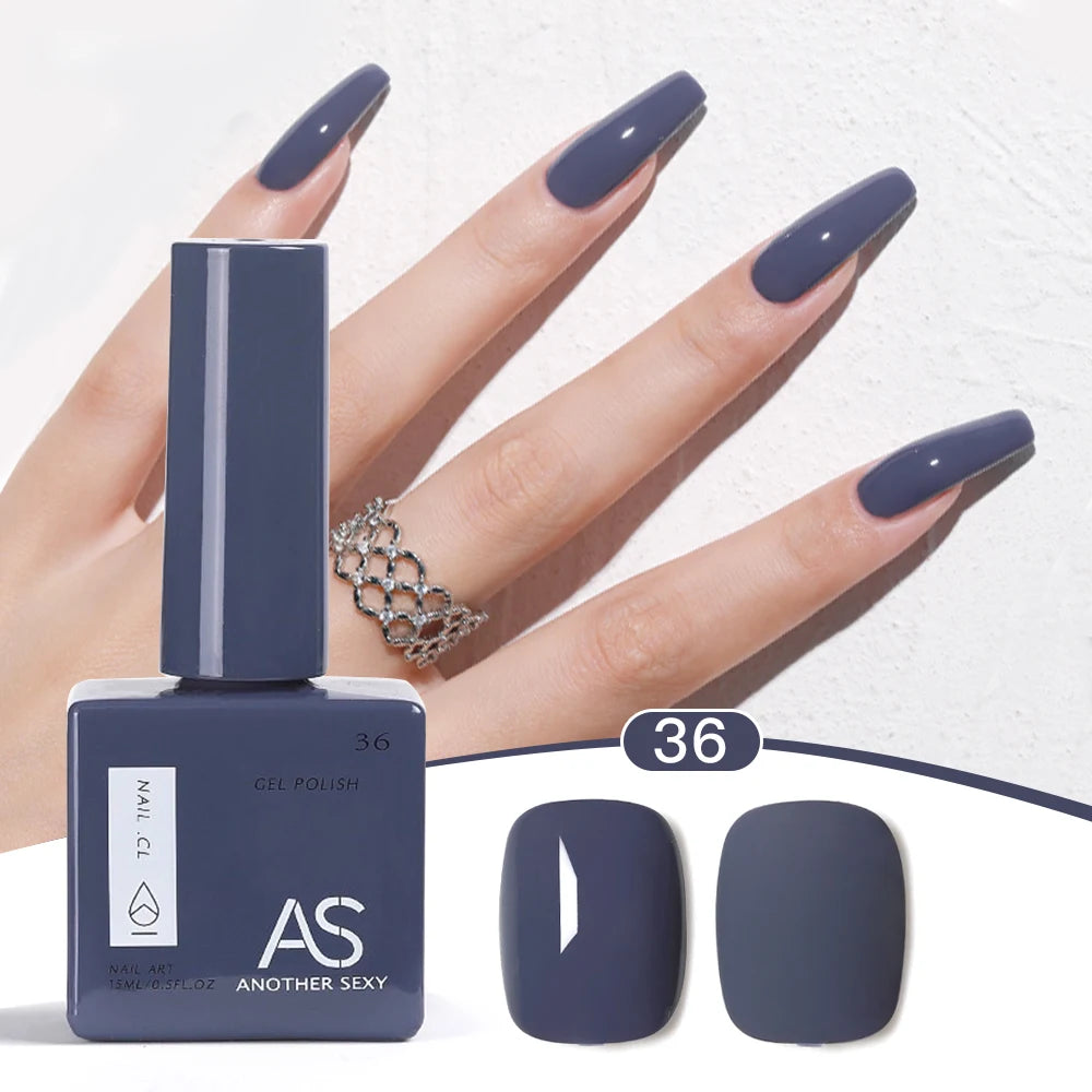 AS 1pc 15ml Bright Yellow Gel Nail Polish Starter Pure Soak Off No Wipe Nail Gel Polish Varnish Suitable For All Seasons