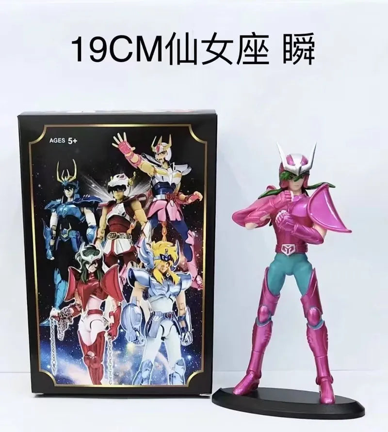 19cm Anime Dark Saint Seiya Figure Phoenix Ikki Hyoga Seiya Shiryu Action Figures Box Figure Collection Decoration Toys Hobbies