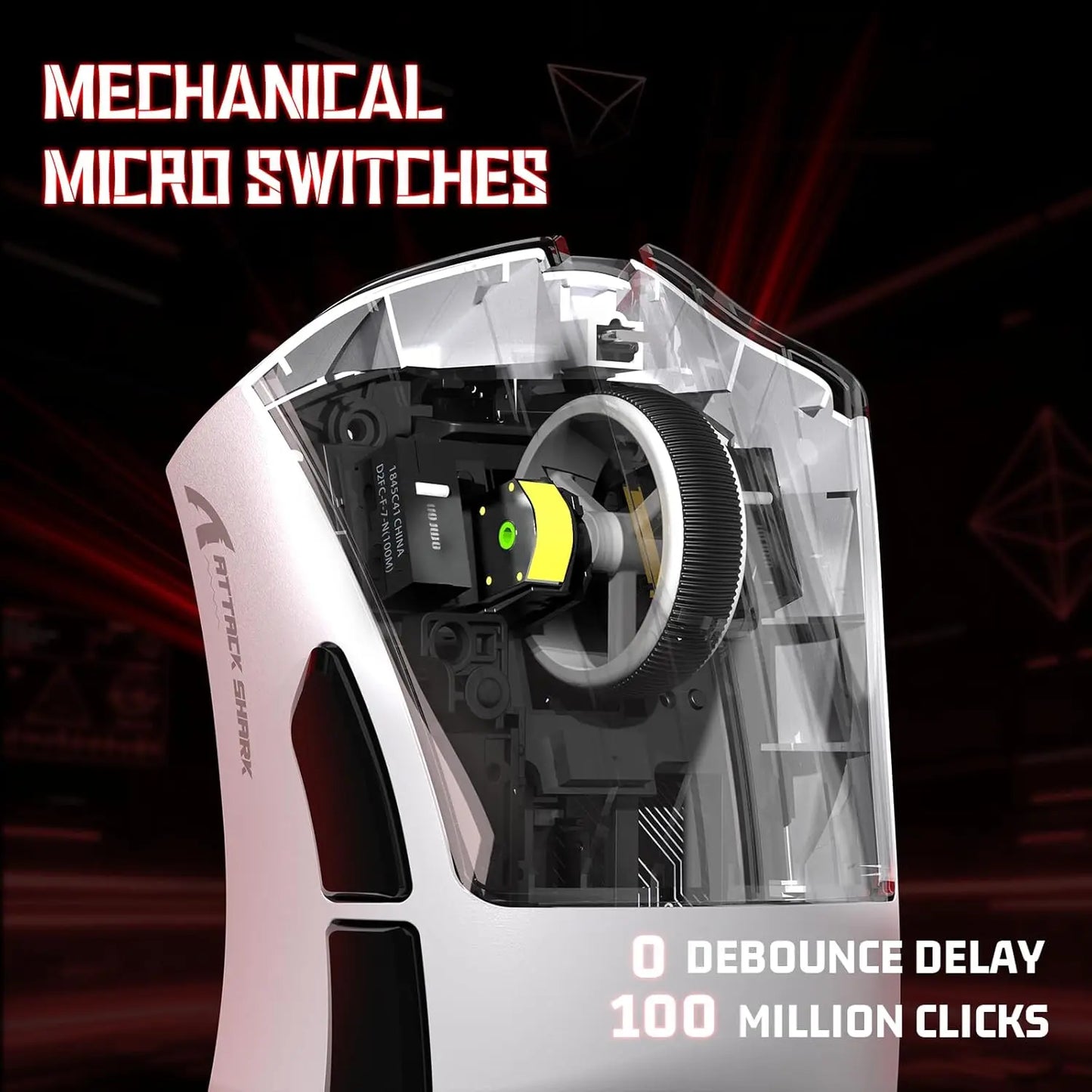 ATTACK SHARK V3 Light Wireless Gaming Mouse PAW3311 Sensor 25000DPI500mAh, 62g 25KDPI 2.4G/BT/USB-C Rechargeable Wireless Mouse