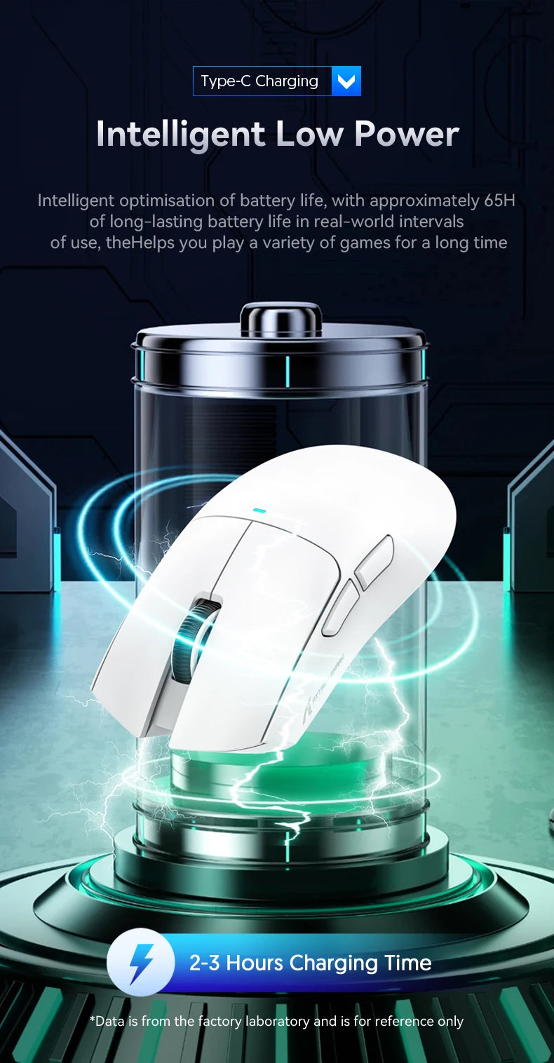 Attack Shark X11 Mouse PAW3311 Wireless 1K Hz Macro Magnetic RGB Docking Charger for Gaming