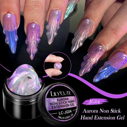 LILYCUTE 15ML Quick Extension Gel Nail Polish Nude Milk White Color Finger Prolong Acrylic Crystal Construction Hard Gel Varnish
