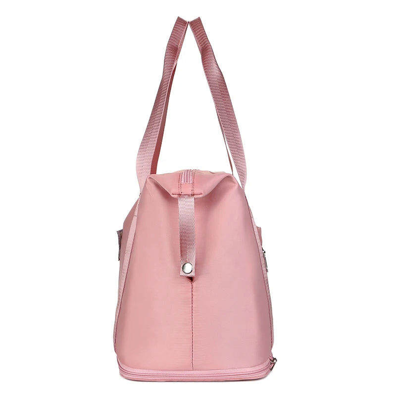 Extendable Women's Large Capacity Storage Luggage Handbag Leisure Travel Duffle Bag Waterproof Nylon Sports and Fitness Handbag