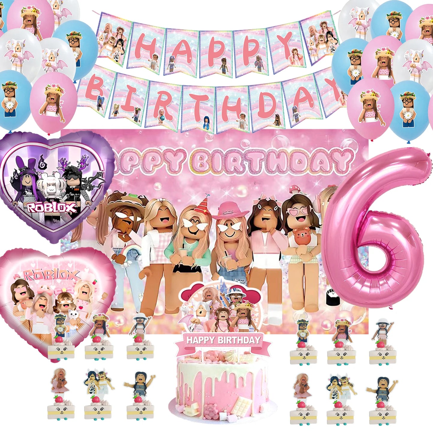 Roblox Birthday Party Decoration Set