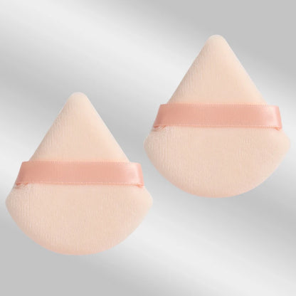 2 件 Triangle Powder Puff Face Makeup Sponge Soft Velvet Cosmetic Puff Blender Beauty Foundation Sponge Make up Accessories