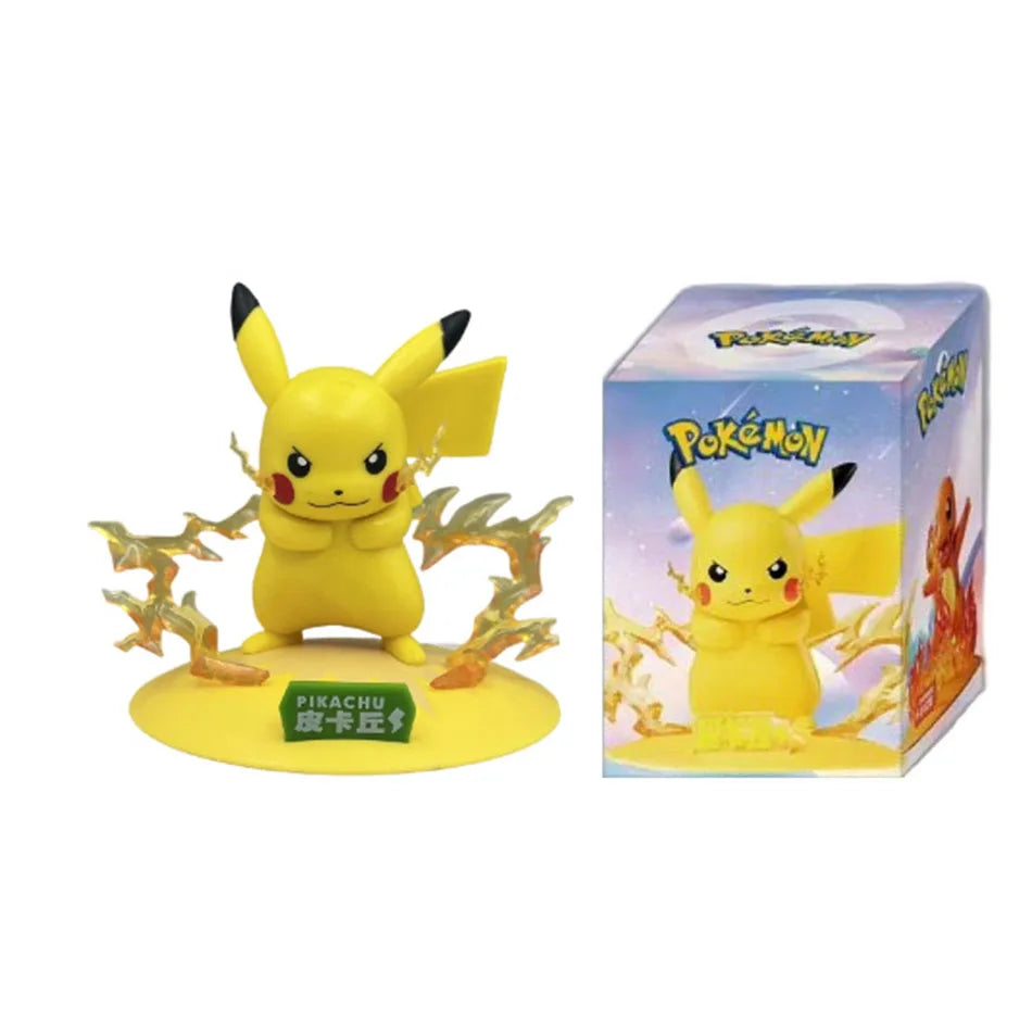 Hot 12 style Pokémon Action Dolls cute Pikachu Blind Box Anime Models Desktop Decorations Pok é mon Toys kids Birthday Gifts