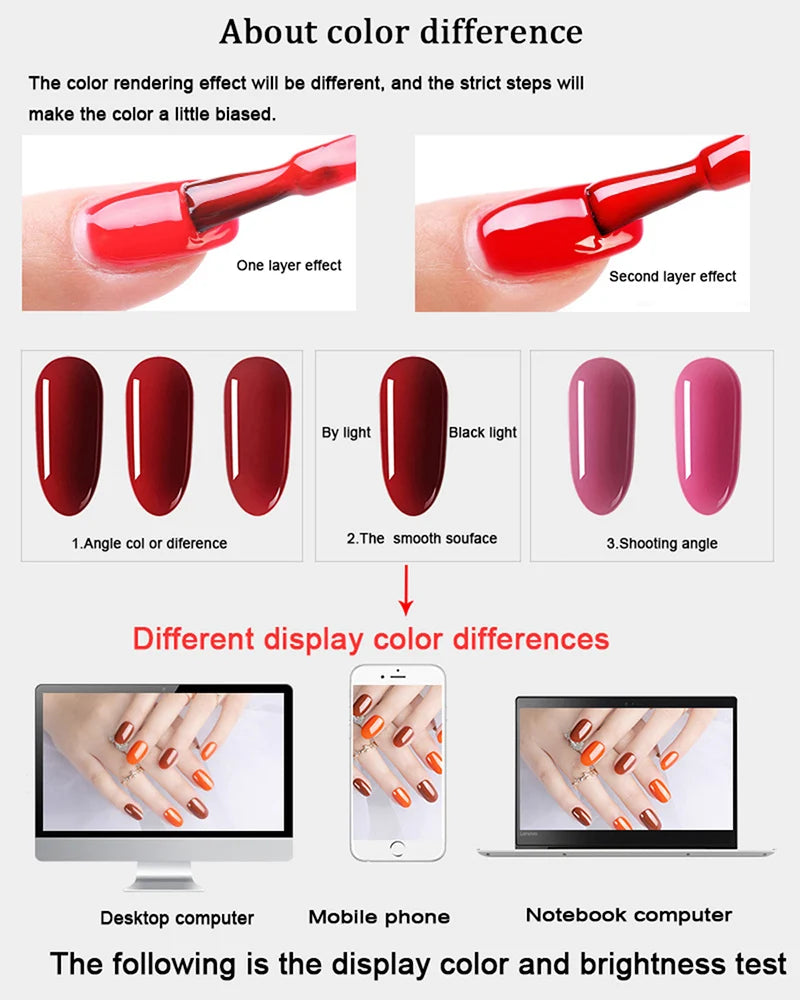 42Pcs/Set Gel Nail Polish Kit Hybrid Varnish Set For Manicure Nails Art UV LED Nail Art Gel Semi Permanent Base Top Coat Varnish