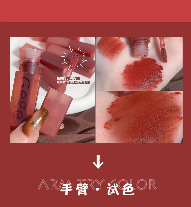 Gege Bear Velvet Lip Glaze.