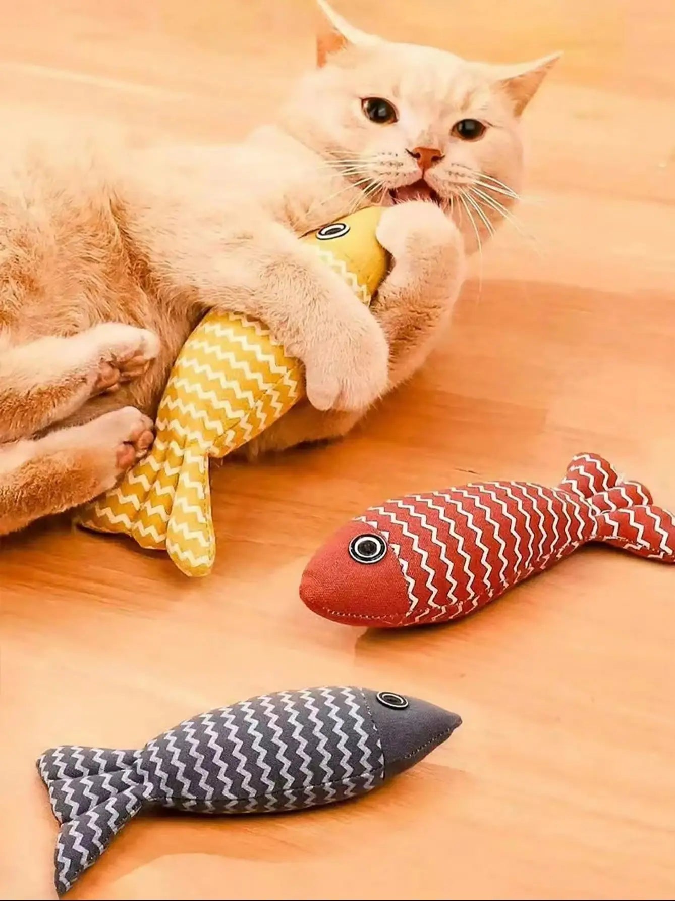 Burlap Cat Toy Cat Mint Fish Pet Chew Toy Cat Fun Interactive Soft Lifelike Fish Kitten Self-Happiness Training Toy Cat Supplies