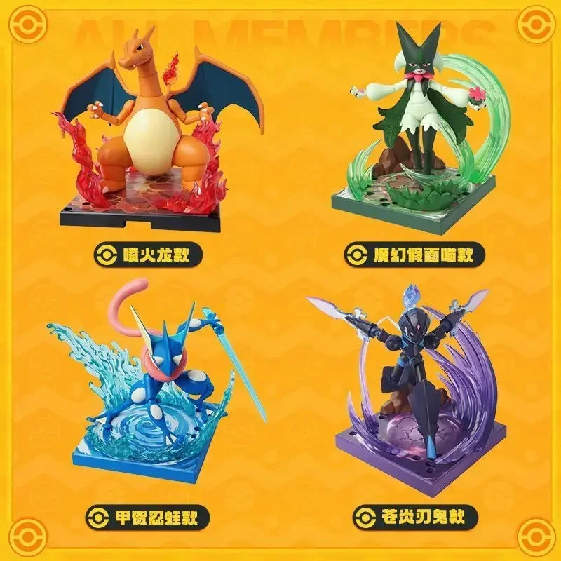 In Stock New Blokees Pokemon Assembly Action Figure Pikachu Charizard Anime Original Desktop Decoration Customized Toys Gifts
