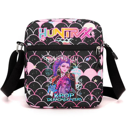 New⭐️ KPOP Shoulder Bag Crossbody Bags Double-deck Storage Bag Large Capacity Square Zip Storage Sports Bag Fans Gift