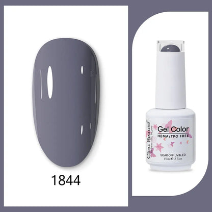 Clou Beaute 15ml Red Black White Green Neon Gel Nail Polish Base Top Coat Velvet Top 400 Colors Semi Permanent Gel Nail Varnish