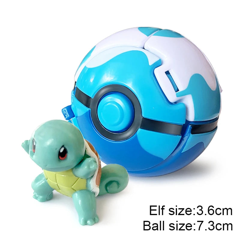 25 Styles Pokeball Figure Anime Figure Pokemon Elf Ball Toy Action Model Pikachu Mewtwo Charmander Kids Birthday Gifts Toys