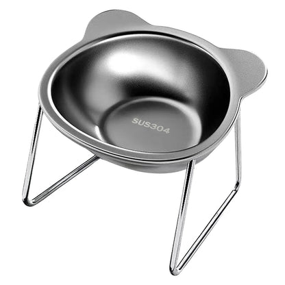 Raised Stainless Steel Pet Bowl  🐱🐶🍽️