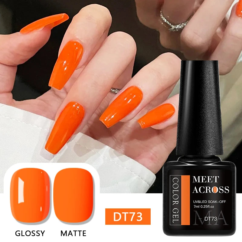 7ml Fluorescent Gel Nail Polish Ultra Bright Colors Spring Summer Nail Salon Supplies UV LED Long-Lasting Varnish DIY Manicure