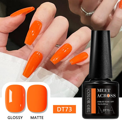 7ml Fluorescent Gel Nail Polish Ultra Bright Colors Spring Summer Nail Salon Supplies UV LED Long-Lasting Varnish DIY Manicure