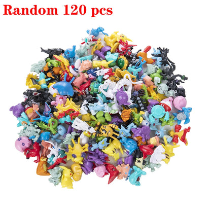 24-144Pcs Different Style Pokemon Anime Figure Pikachu Action Model 2-3CM Mini Model Doll Cute Toy Kids Birthday Christmas Gifts