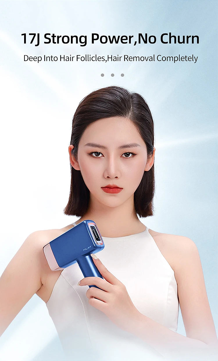 MLAY T14 Laser Hair Removal Ice Cooling IPL Laser Epilator Bikini Body Laser Depilador for Women Replaceable Lamp Hair Removal