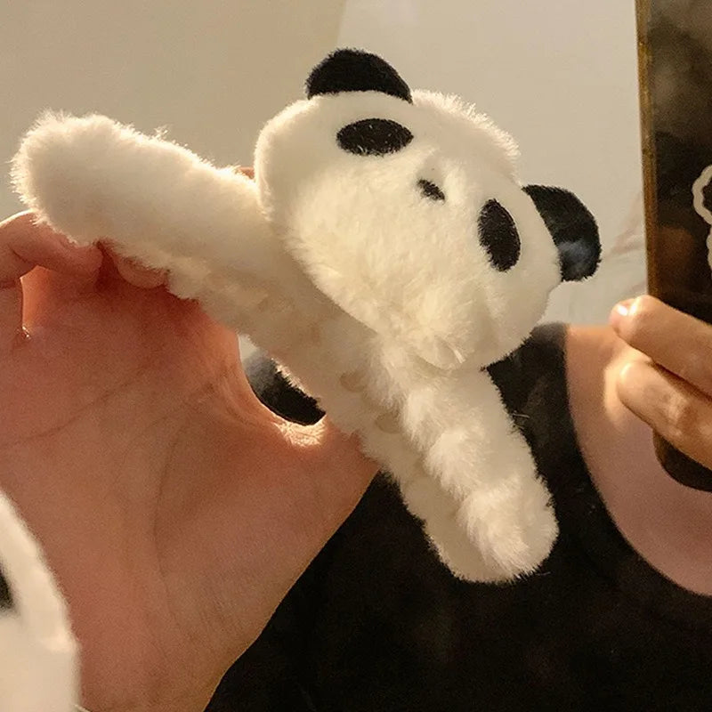 Plush Panda Shark Hair Clip.