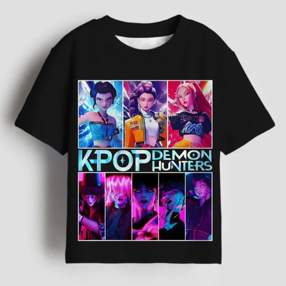 Hasbro Monster Girls Group K-POP, KPOP Dinosaur Hunter Series Women's Sportswear Children's Cartoon 3D T-Shirt