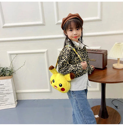 Pokemon Cute Plush Crossbody Bag Anime Figure Messenger Bag Large Capacity Storage Bag Cartoon Cosplay Birthday Party Gift