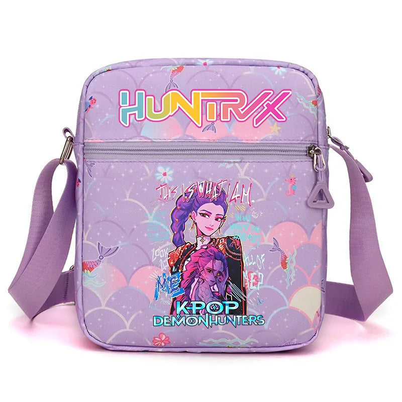 New⭐️ KPOP Shoulder Bag Crossbody Bags Double-deck Storage Bag Large Capacity Square Zip Storage Sports Bag Fans Gift