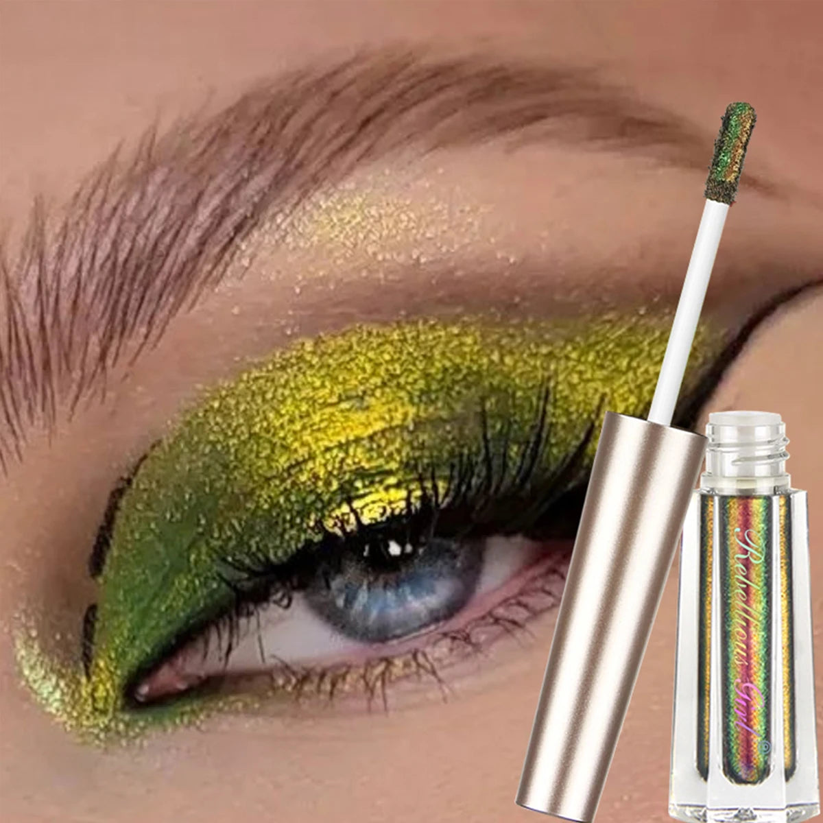 Chameleon EyeshadowsDiamond Glitter Liquid Eyeshadow StickHighly Pigmented Metallic Shimmering Long Lasting Shine All Makeup