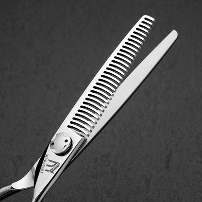 MURASAKI 6.0 inchhair thinning scissors，Professional Barber Accessories，Made by Hitachi 440C Steel，High-end Hair Cutting Tools