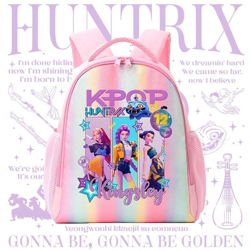 Backpack Rainbow Colors Student Backpackg KPOP Anime Tiger Schoolbag Holiday Gifts