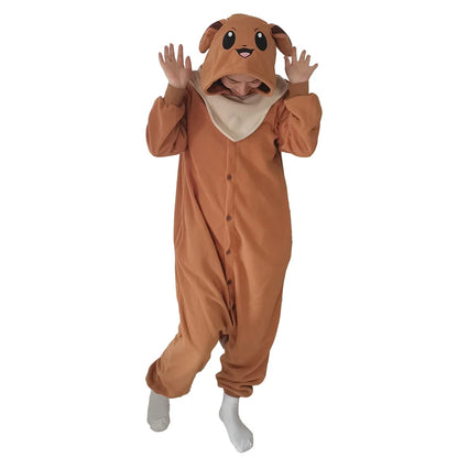 Eevee Costume Pajamas Cosplay Onesie New Year Gift Christmas Women Men Full Body Whole One-Piece Kigurumi Anime Full Body Pijama
