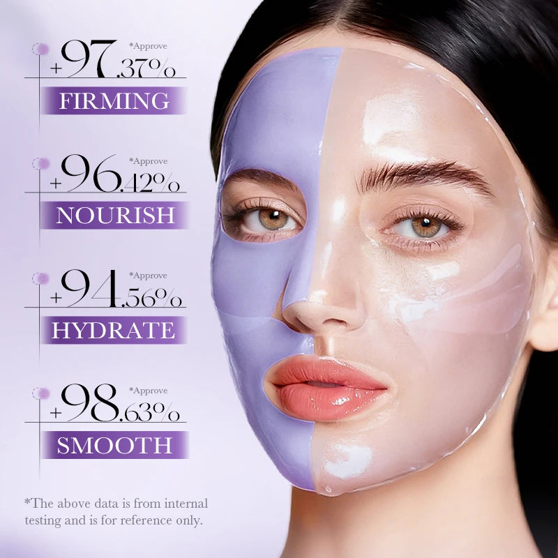 Pack of 5 BIOAQUA retinol and collagen anti-wrinkle facial masks for professional skin care.