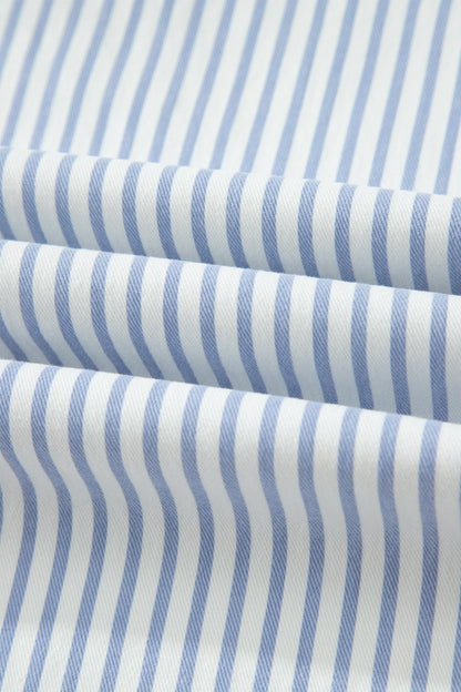 Khaki Stripe Casual Barrel Jeans