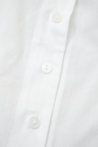 White Flower Eyelet Embroidered Patchwork Sheer Short Sleeve Shirt