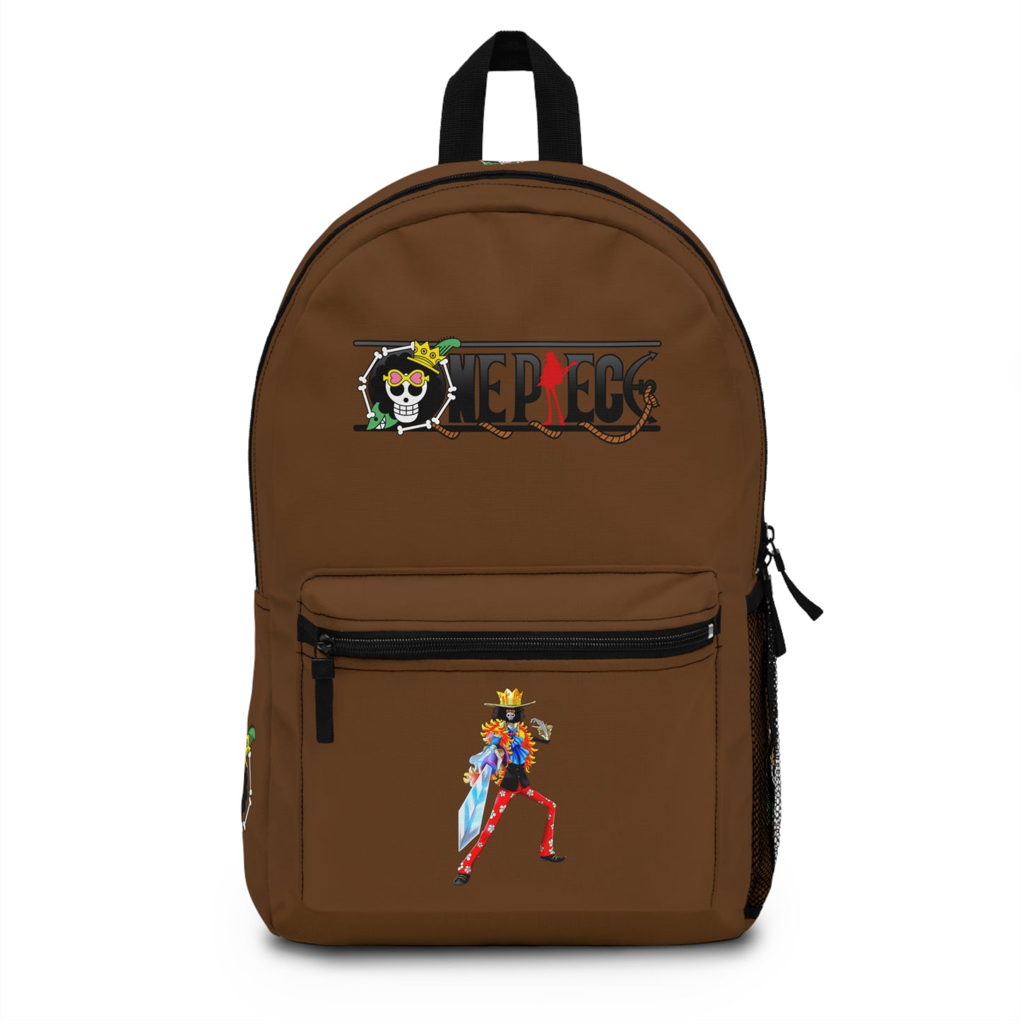 One Piece Anime Backpack Brown - Front View - Dobermen