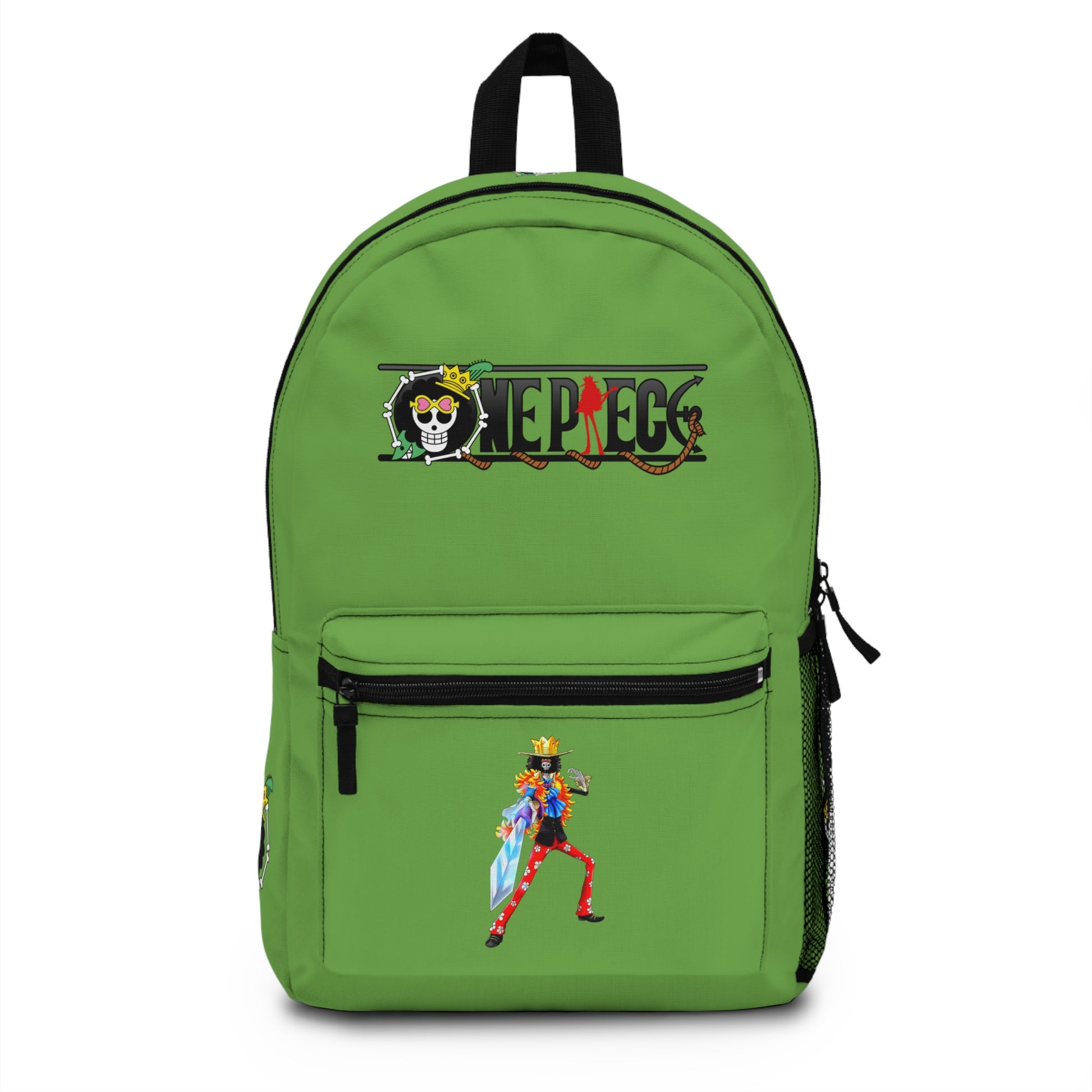 One Piece Anime Backpack Green - Front View - Dobermen