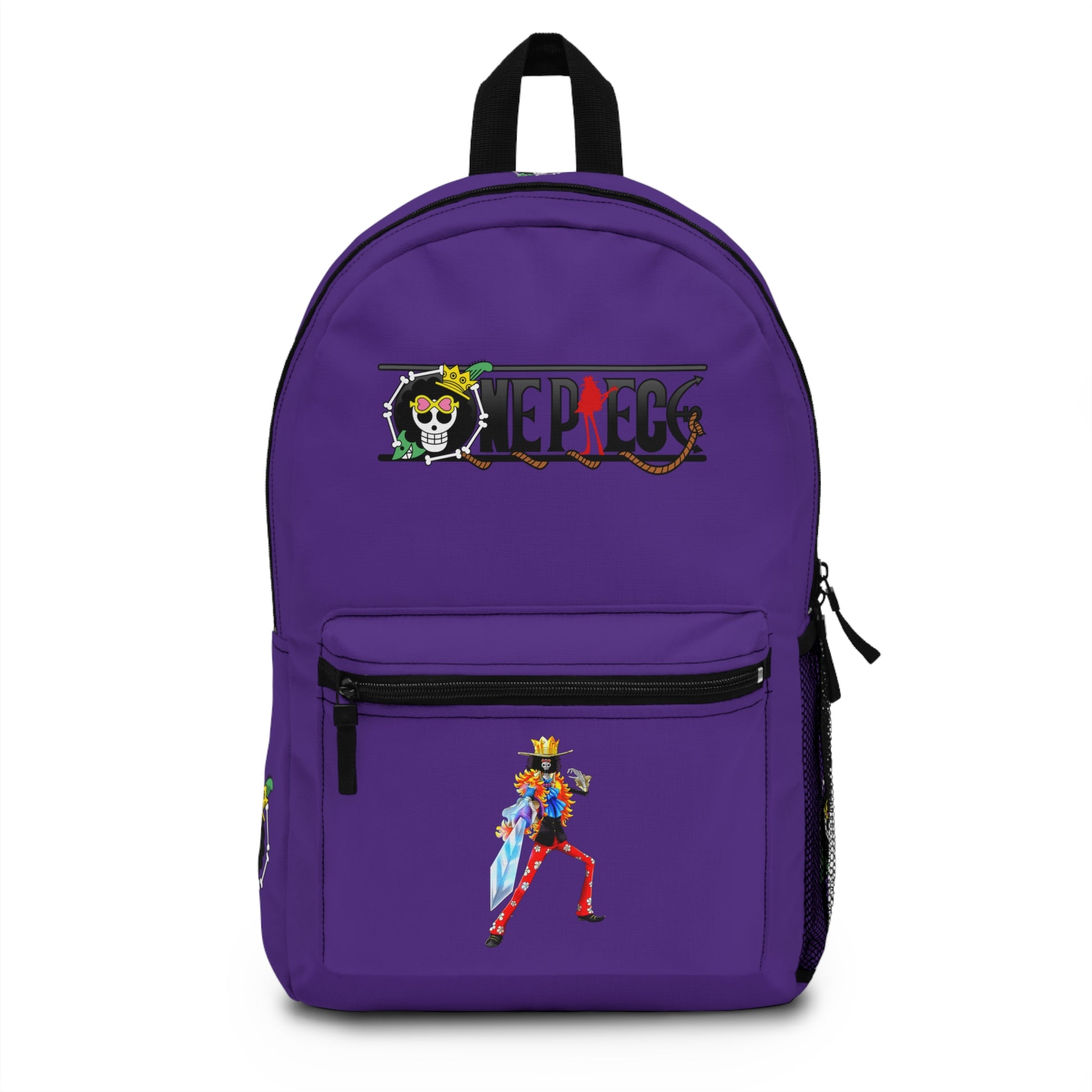 One Piece Anime Backpack Purple - Front View - Dobermen