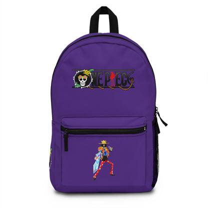 One Piece Anime Backpack Purple - Front View - Dobermen