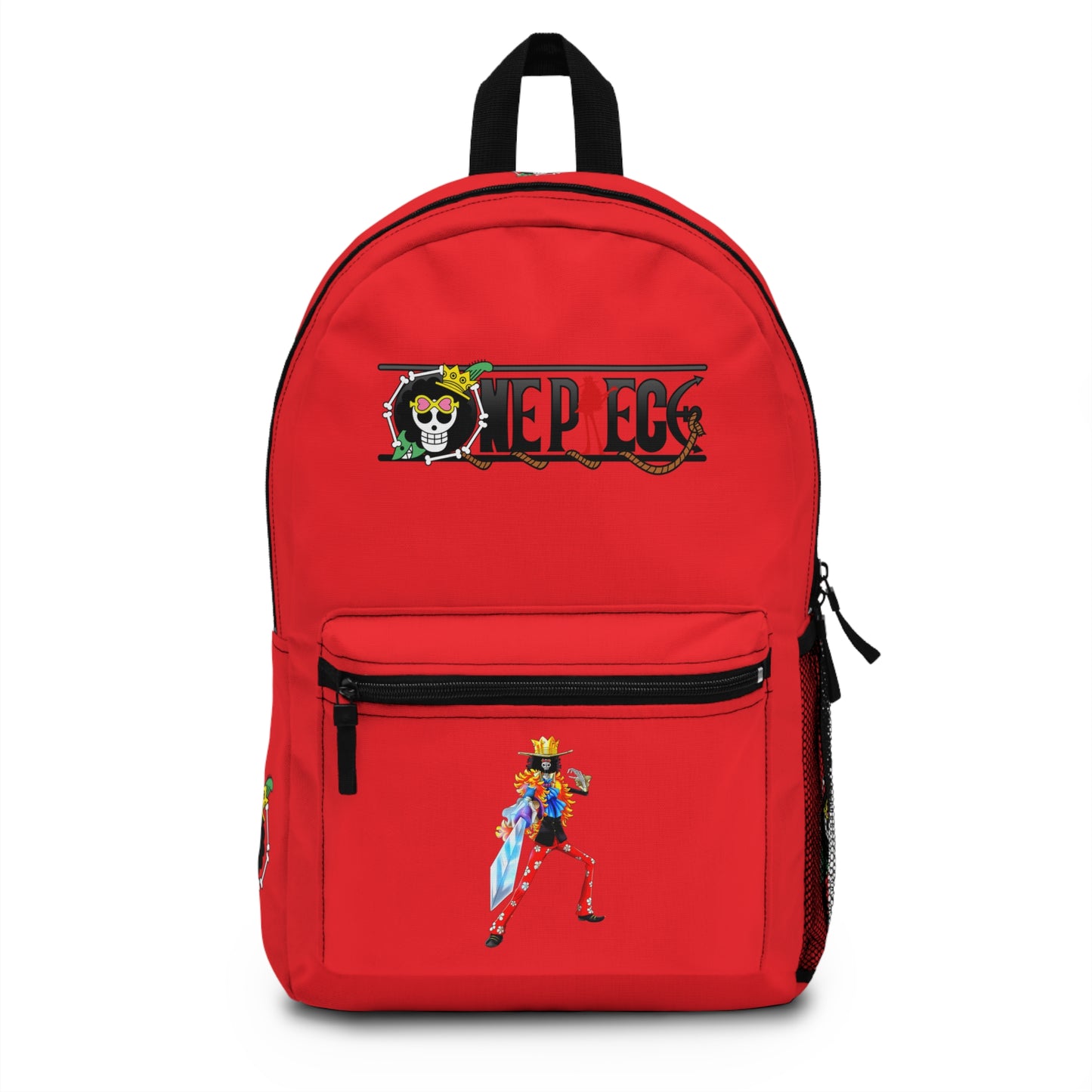 One Piece Anime Backpack Red - Front View - Dobermen