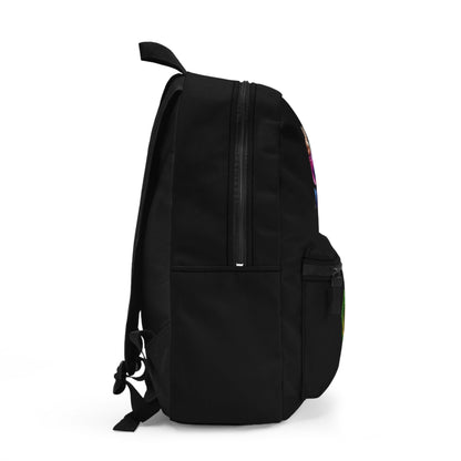 Side view of black Premium Roblox backpack showing the slim, plain profile and stitching dobermenpremier.com