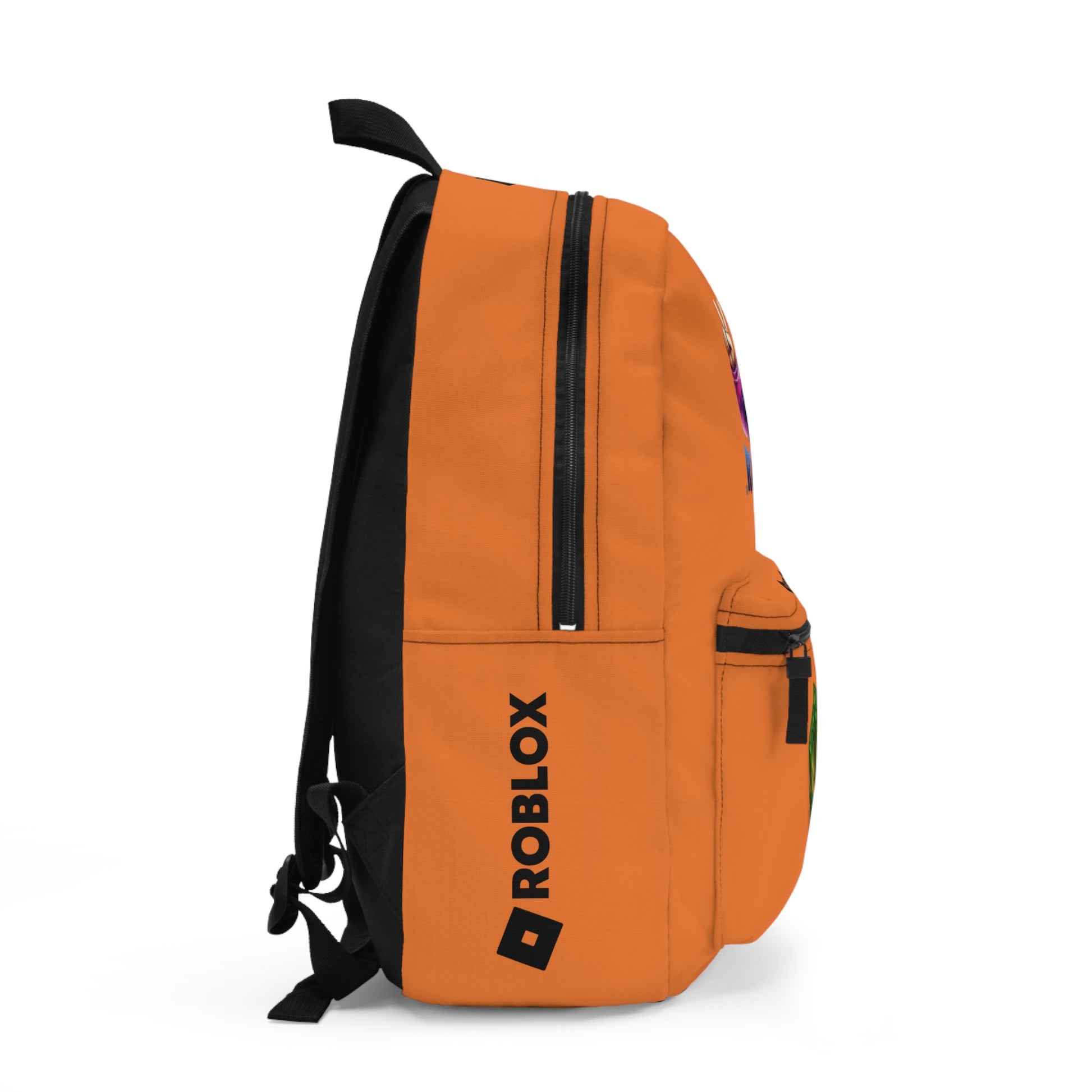 Side view of crusta Premium Roblox backpack showing the slim, plain profile and stitching dobermenpremier.com