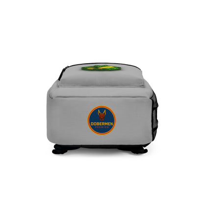 Rear view of light grey Premium Roblox bag showing padded straps and ergonomic support dobermenpremier.com