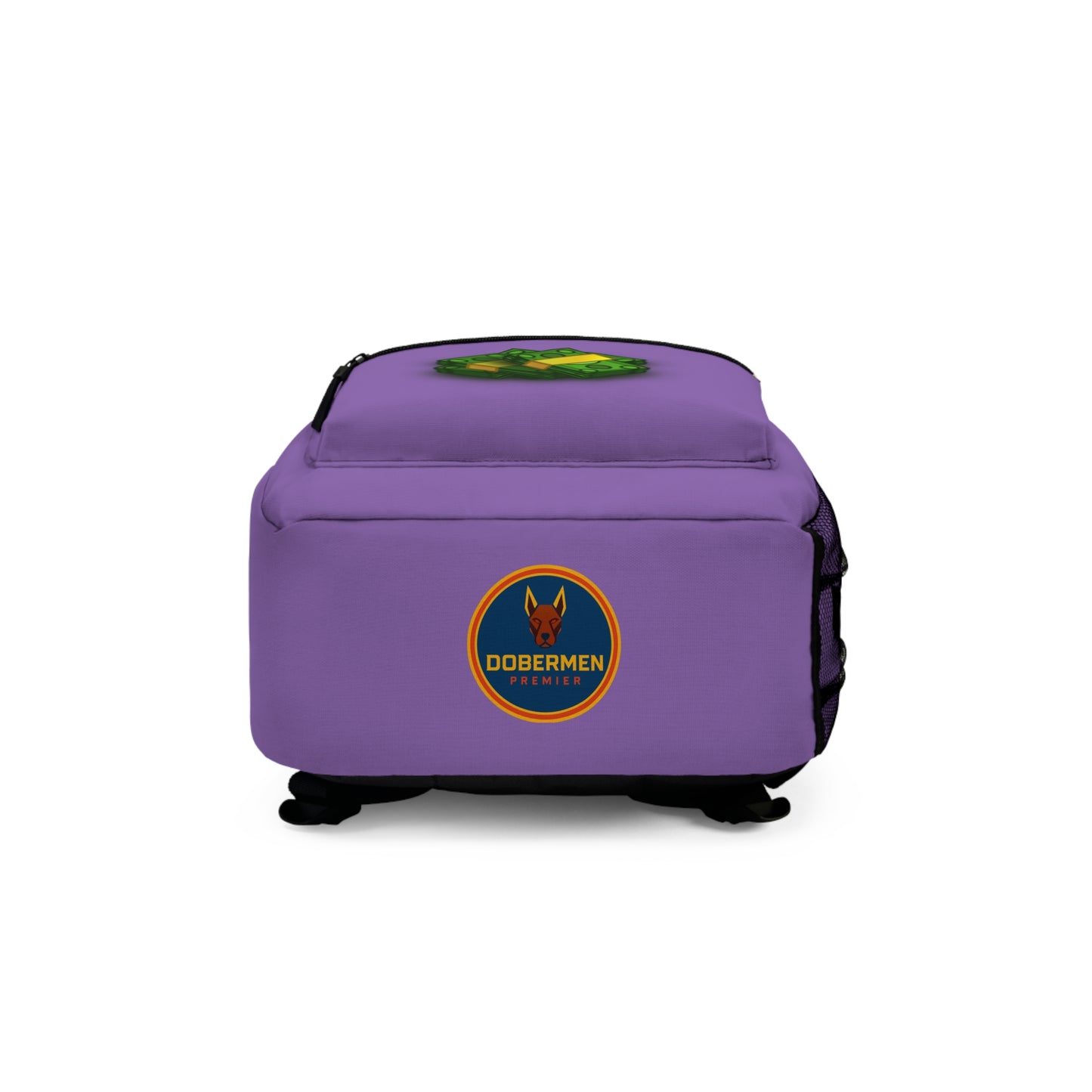 Rear view of light purple Premium Roblox bag showing padded straps and ergonomic support dobermenpremier.com
