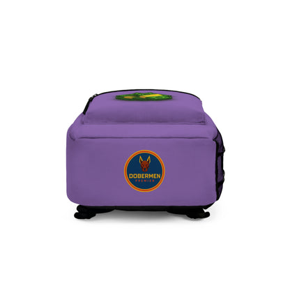 Rear view of light purple Premium Roblox bag showing padded straps and ergonomic support dobermenpremier.com
