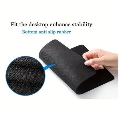 Close-up of the bottom anti-slip rubber texture of the Razer mouse pad showing desktop stability.