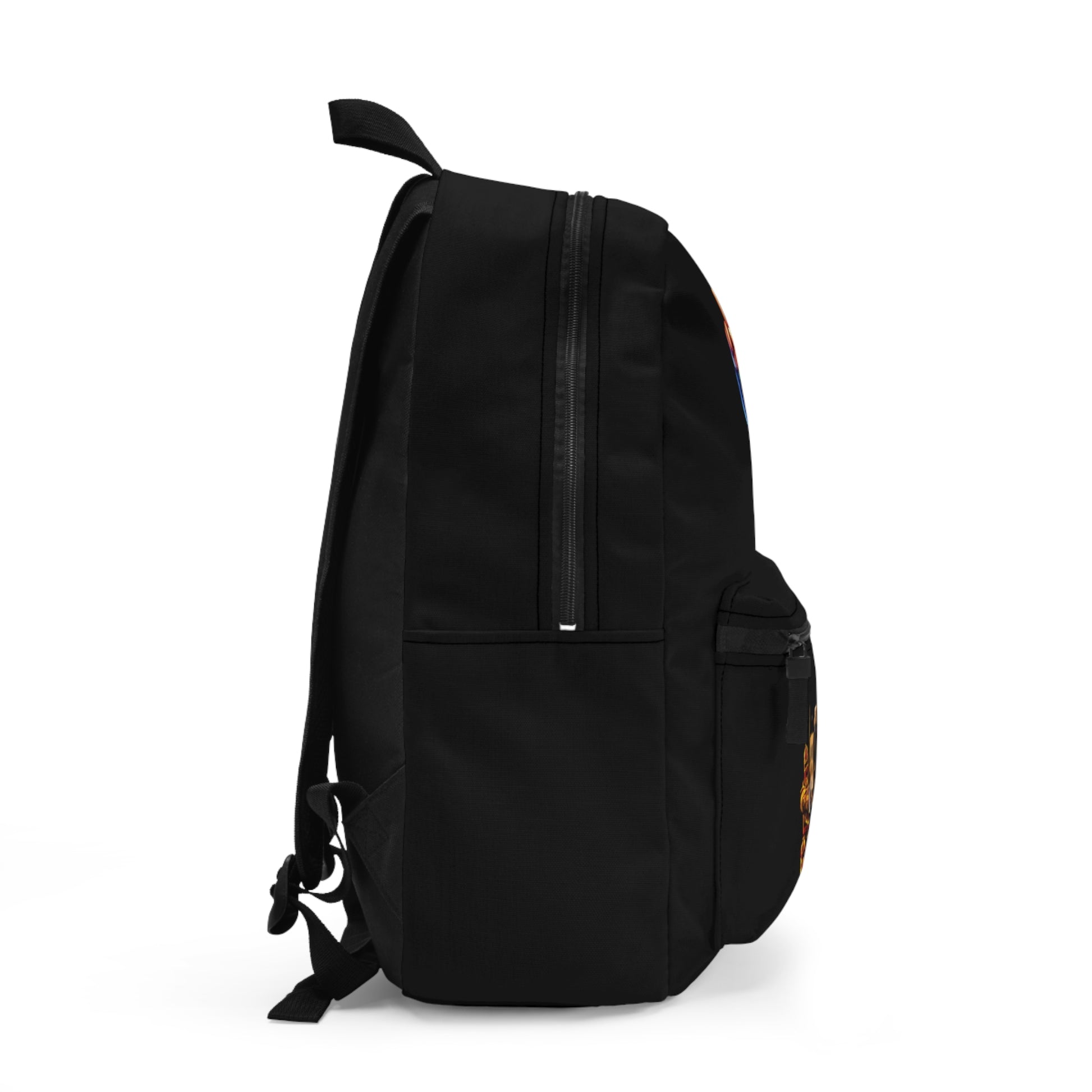 Side view of black Roblox backpack showing clean profile and shoulder strap at dobermenpremier.com