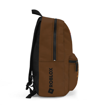 side-plain-dobermenpremier	Side view of brown Roblox backpack showing clean profile and shoulder strap at dobermenpremier.com