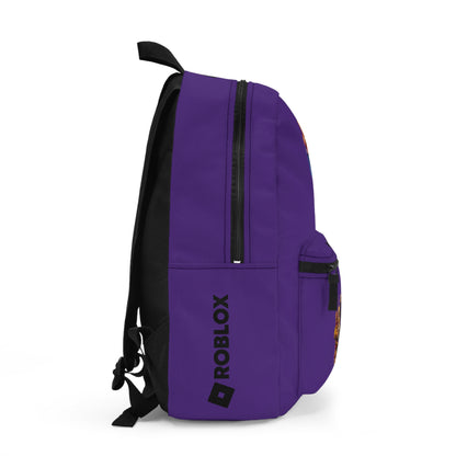 Side view of purple Roblox backpack showing clean profile and shoulder strap at dobermenpremier.com