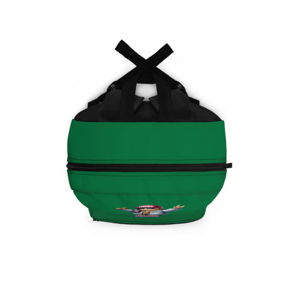 Top view of dark green Roblox girls backpack showing durable zippers and handle at dobermenpremier.com