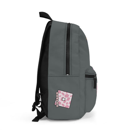 Side view of dark grey Roblox girls backpack showing clean profile and shoulder strap at dobermenpremier.com