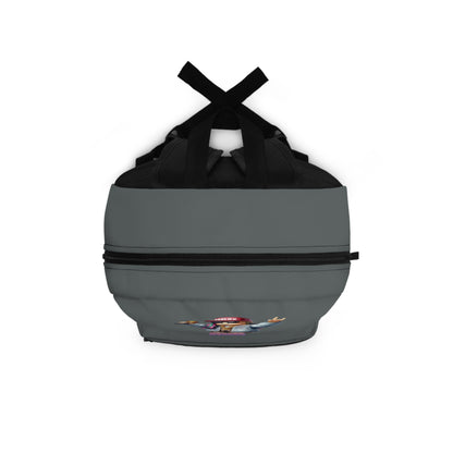 Top view of dark grey Roblox girls backpack showing durable zippers and handle at dobermenpremier.com