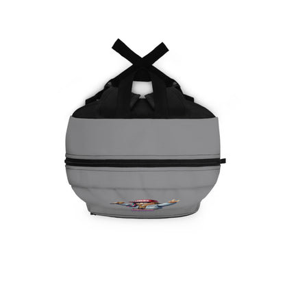 Top view of grey Roblox girls backpack showing durable zippers and handle at dobermenpremier.com